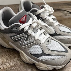New Balance White and Gray Athletic Shoes